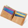 Slim Cork Wallet Light Brown cards
