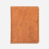 cork wallet slim camel front