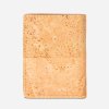 cork wallet slim light brown back