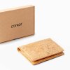 cork wallet slim light brown packaging