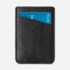 card sleeve cork wallet black front