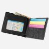 cork passcase wallet black open