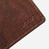 cork passcase wallet brown logo