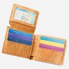 cork passcase wallet natural cards