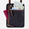 Travel Neck Wallet vegan cork light black passport
