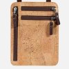 Travel Neck Wallet vegan cork light brown