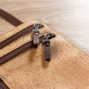 Travel Neck Wallet vegan cork light brown pullers