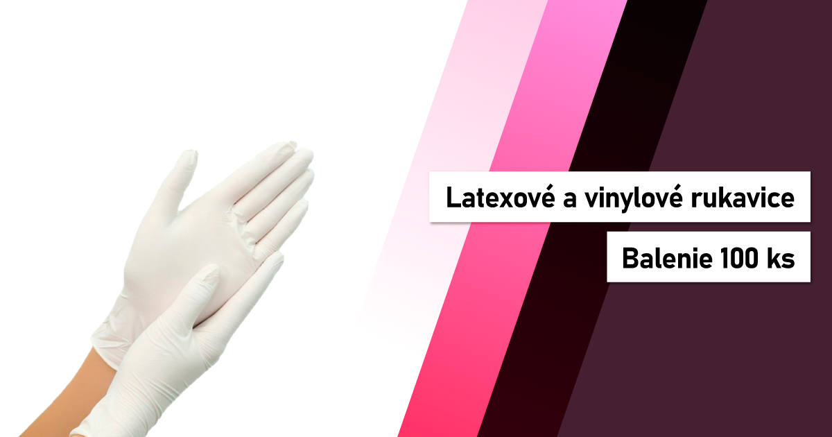 Ochranné rukavice latexové, vinylové  a nitrilové