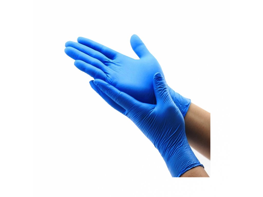 vinylove rukavice modre z pudrom 100 kusov