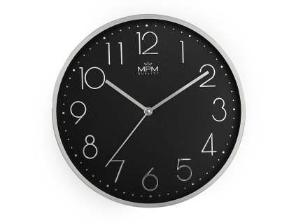 kovove hodiny cerne mpm metallic elegance 300 x 40 mm 137399