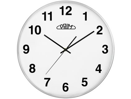 kovove hodiny stribrne prim alfa 400 40 mm 137409