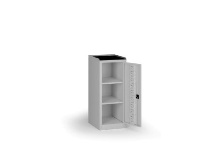 dilenska skrin nizka na naradi kovos 2 police 600 x 505 x 1180 mm seda 138492