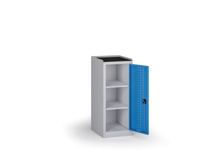 dilenska skrin nizka na naradi kovos 2 police 600 x 505 x 1180 mm modra 140084