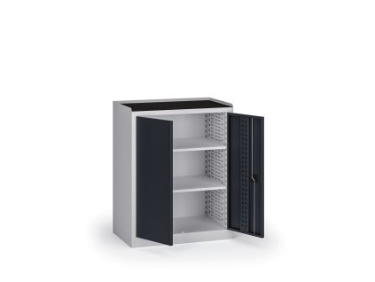 dilenska skrin nizka na naradi kovos 2 police 950 x 600 x 1180 mm grafit 139780