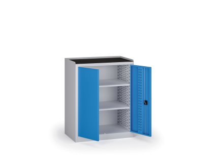 dilenska skrin nizka na naradi kovos 2 police 950 x 600 x 1180 mm modra 139781