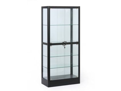 prosklena vitrina 1800 x 800 x 400 mm cerna 139585