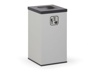 kos na trideny odpad 50 l uchyt na pytel sedy cerny 137418