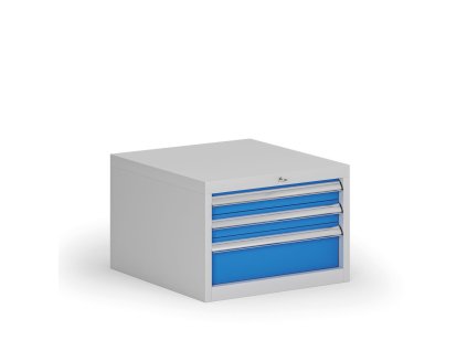 zavesny dilensky box ke stolu g8 3 zasuvky 560 x 600 x 383 mm modra 139133