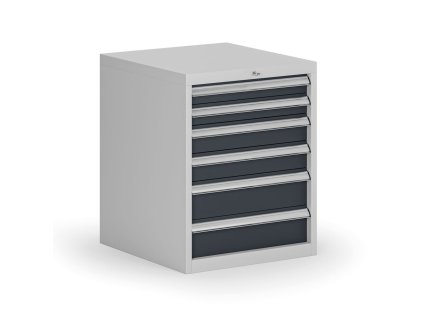 zavesny dilensky box ke stolu g8 6 zasuvek 560 x 600 x 700 mm grafit 139174