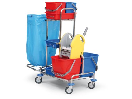 profesionalni uklidovy vozik dvojkbelikovy pro kompletni uklid 68 x 103 x 114 cm 2068