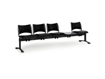 calounena lavice do cekaren smart 4 sedak se stolkem cerna cerne nohy 24339