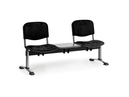 calounena lavice do cekaren viva 2 sedak se stolkem cerna chromovane nohy 25371