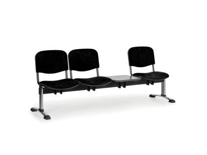 calounena lavice do cekaren viva 3 sedak se stolkem cerna chromovane nohy 25373