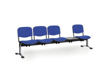 calounena lavice do cekaren viva 4 sedak se stolkem modra chromovane nohy 25383
