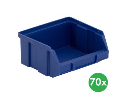 plastove boxy basic 100 x 95 x 50 mm 70 ks modre 115281