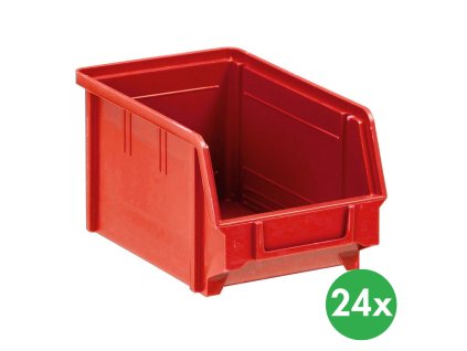 plastove boxy basic 146 x 237 x 124 mm 24 ks cervene 115148
