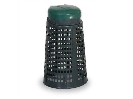 plastovy odpadkovy kos na 120 l pytle zeleny tmavy 147094