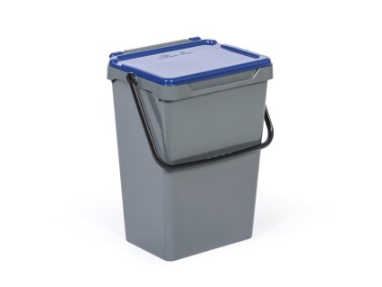 plastovy odpadkovy kos pro trideni odpadu seda modra 35 l 117252