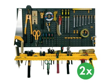 plastova dilenska stena na naradi s polici s 50 hacky na naradi 119907