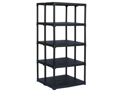 plastovy oboustranny regal tempo 1760 x 800 x 775 mm 5 polic 9546