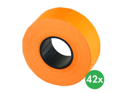 etikety 22 x 12 mm 42 ks signalni oranzova 116367