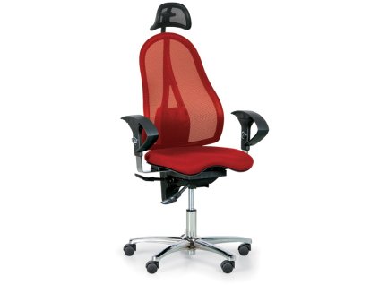 zdravotni balancni kancelarska zidle exeter net s operkou hlavy cervena 7488