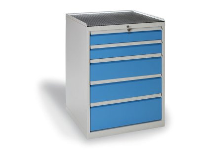 zasuvkova dilenska skrin na naradi kovos 5 zasuvek 720 x 700 x 1030 mm 9369