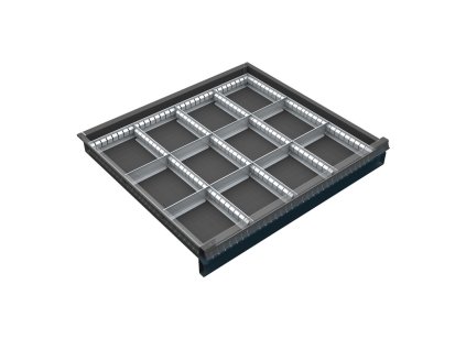 organizer naradi do zasuvky skrini kovos se sirkou 720 mm 12 prihradek 60 120 mm 2313