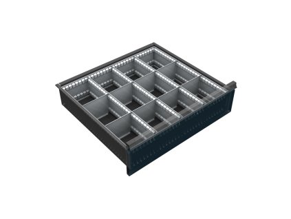 organizer naradi do zasuvky skrini kovos se sirkou 720 mm 12 prihradek 150 240 mm 2316