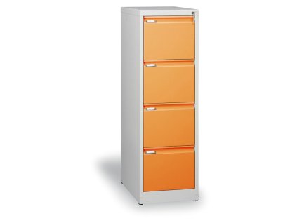 kovova kartoteka a4 4 zasuvky oranzove 6178