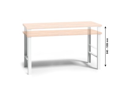 pracovni stul do dilny wl bukova sparovka nastavitelne kovove nohy 2000 mm 2403