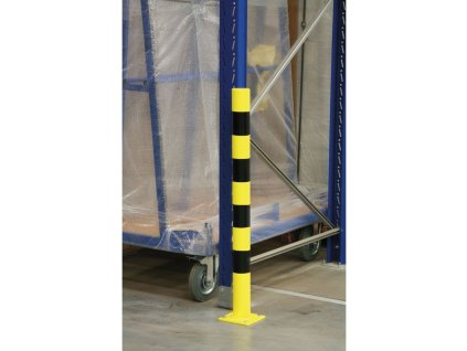 ochranny ocelovy sloupek prumer 76 mm zluta cerna 6179