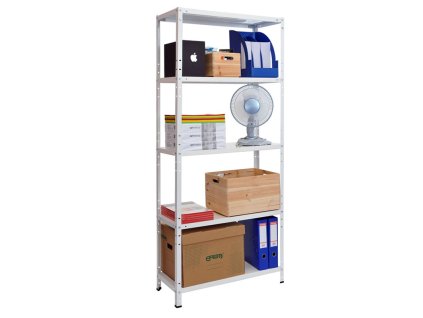 policovy regal do domacnosti 1700 x 750 x 300 mm 75 kg bily 5670