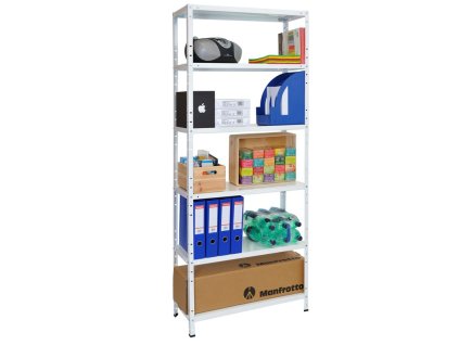 policovy regal do domacnosti 1800 x 750 x 300 mm 75 kg bily 5672