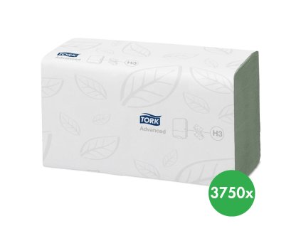 tork advanced papirove rucniky singlefold zz jemne zelene 3750 ks 115655