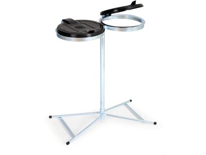 stojan na odpadkove pytle robustni dvojkos pozink cerna 3394