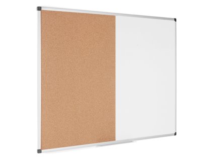 popisovaci magneticka tabule a korkova nastenka kombinovana 1200 x 900 mm 28428