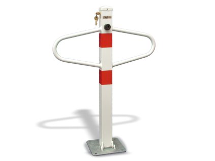 parkovaci zabrana zahrazovaci sloupek motylek sklopny bily 202