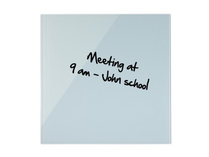 sklenena magneticka tabule na zed 480 x 480 mm bila 28538