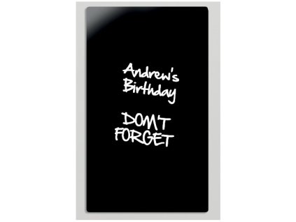 sklenena magneticka tabule na zed 780 x 480 mm cerna 6421